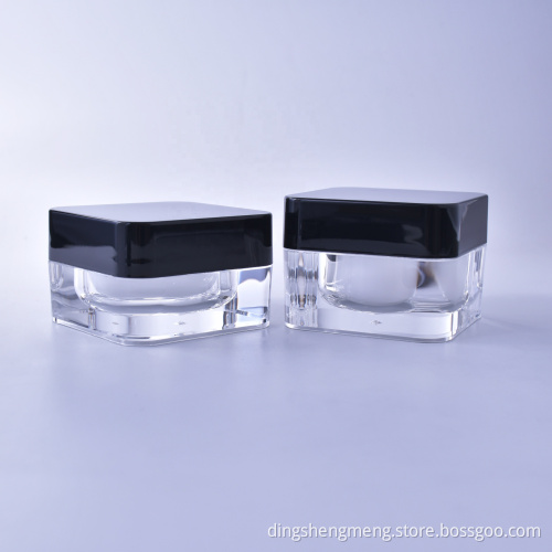 shiny white cream jars empty containers for skin care packaging 50g